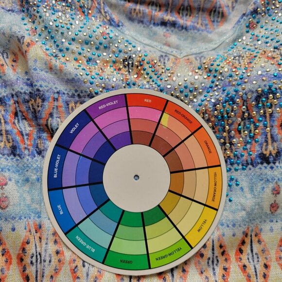 Reba Blue and Orange Patterned Tunic - Picture 9 of 9